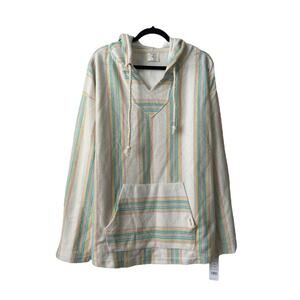 Bloom + Pop Striped Bohemian Hoodie Women Size XL